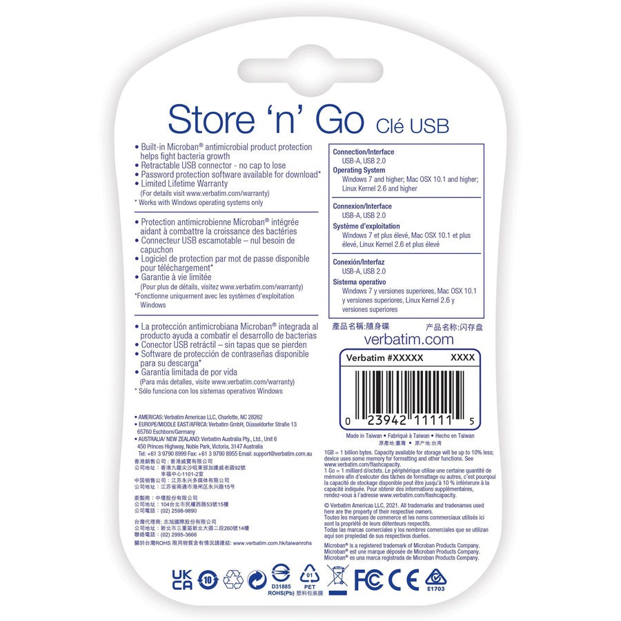 Clé USB Store 'n' Go de Verbatim 4 Go - Rouge 95236