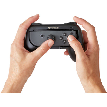 Poignées de manette Verbatim à utiliser avec les manettes Joy-Con de Nintendo Switch - Noir 99798