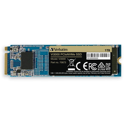 Disque SSD Verbatim Vi3000 1 To - M.2 2280 interne - PCI Express NVMe (PCI Express NVMe 3.0 x4) 70873