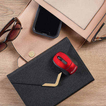 Souris optique de voyage mini sans fil Verbatim - Rouge 97540
