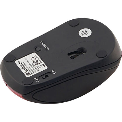 Souris optique de voyage mini sans fil Verbatim - Rouge 97540