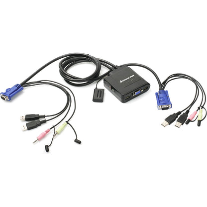 IOGEAR 2-Port USB VGA Cable KVM with DisplayPort Adapters GCS72DPKIT