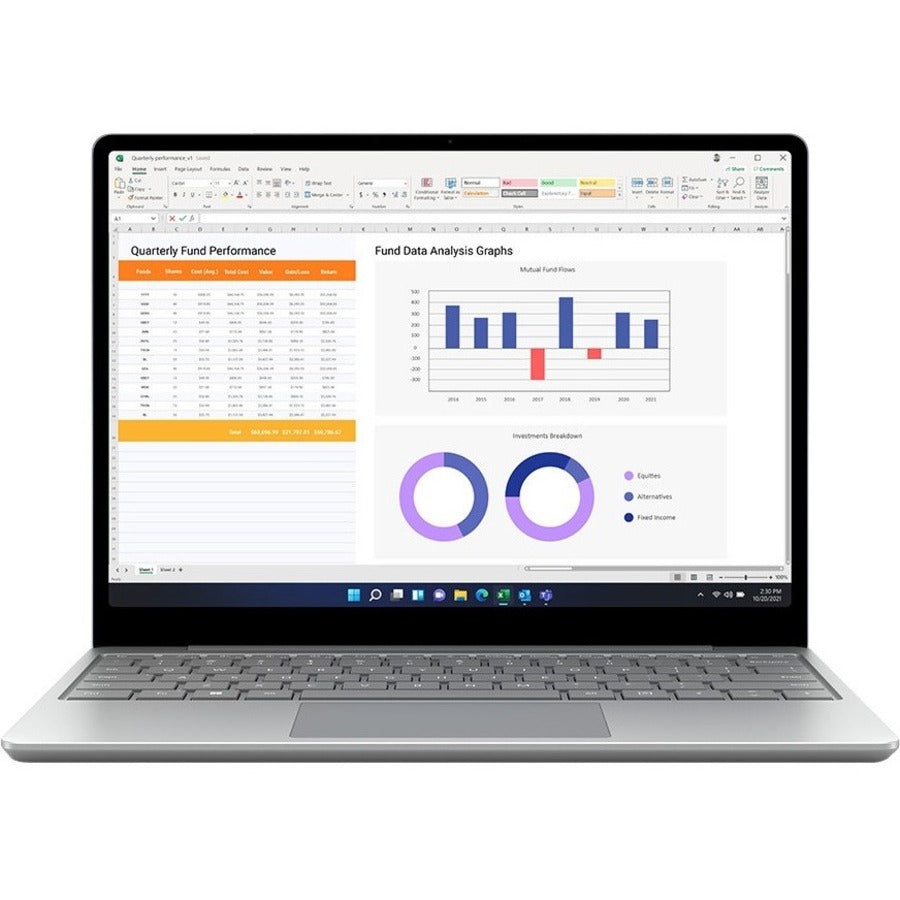 Ordinateur portable Microsoft Surface Laptop Go 2 12,4" à écran tactile - 1536 x 1024 - Intel Core i5 - 8 Go de RAM totale - 128 Go de SSD - Platinum 8QD-00023
