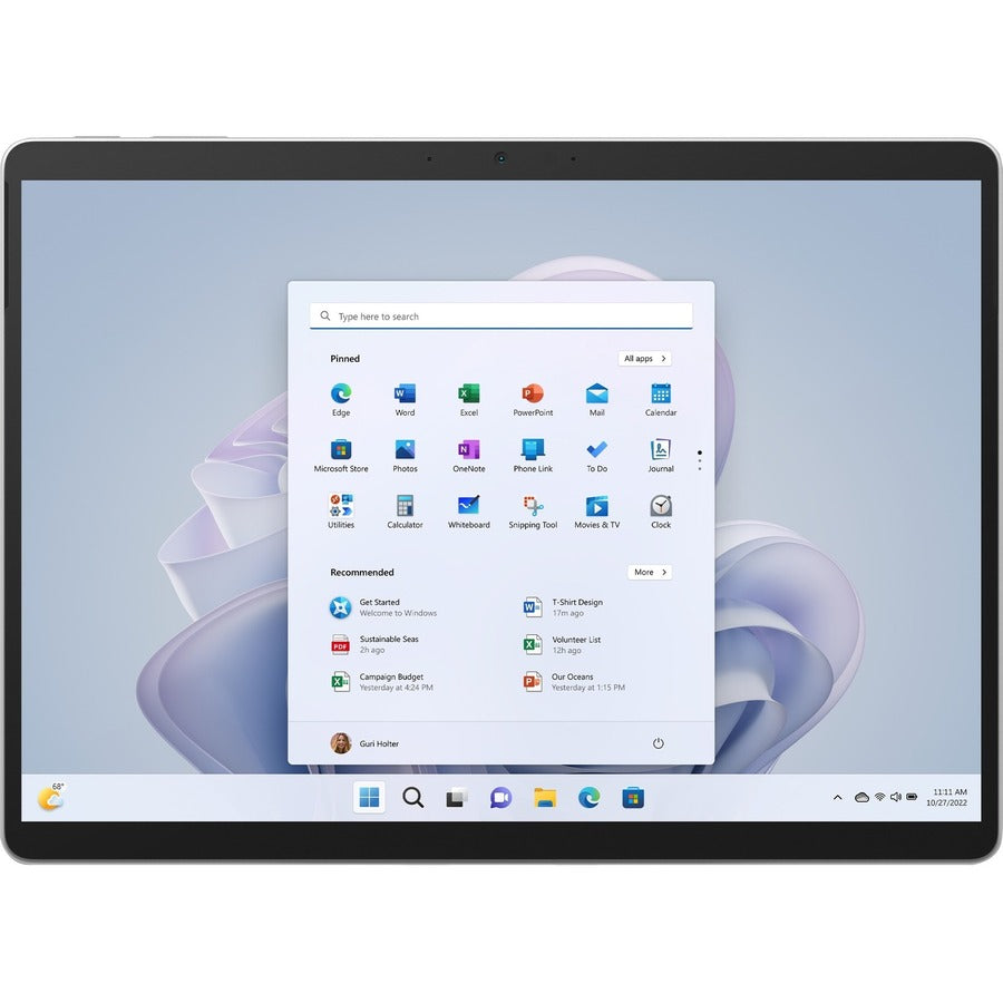 Tablette Microsoft Surface Pro 9 - 13" - Core i5 12e génération i5-1245U Deca-core (10 cœurs) - 8 Go RAM - 128 Go SSD - Windows 11 Pro 64 bits - Platinum QCH-00001