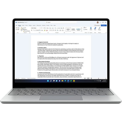 Ordinateur portable à écran tactile Microsoft Surface Laptop Go 2 12,4" - 1536 x 1024 - Intel Core i5 11e génération i5-1135G7 Quad-core (4 cœurs) - 16 Go de RAM totale - 16 Go de mémoire embarquée - 256 Go de SSD - Platinum KYM-00001