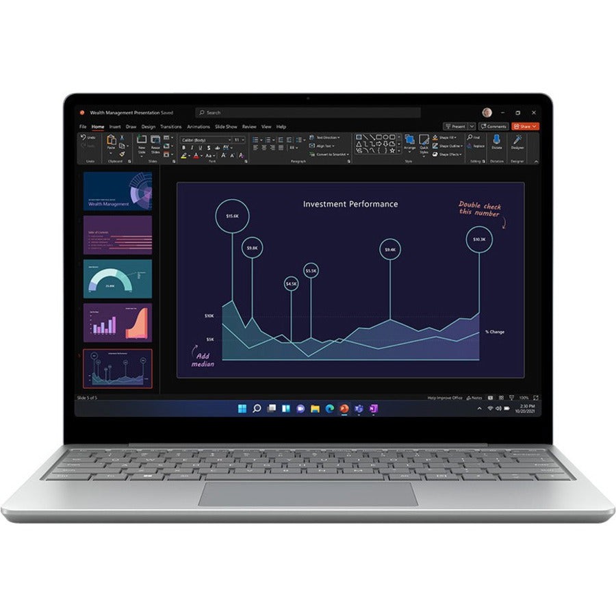 Ordinateur portable à écran tactile Microsoft Surface Laptop Go 2 12,4" - 1536 x 1024 - Intel Core i5 11e génération i5-1135G7 Quad-core (4 cœurs) - 16 Go de RAM totale - 16 Go de mémoire embarquée - 256 Go de SSD - Platinum KYM-00001