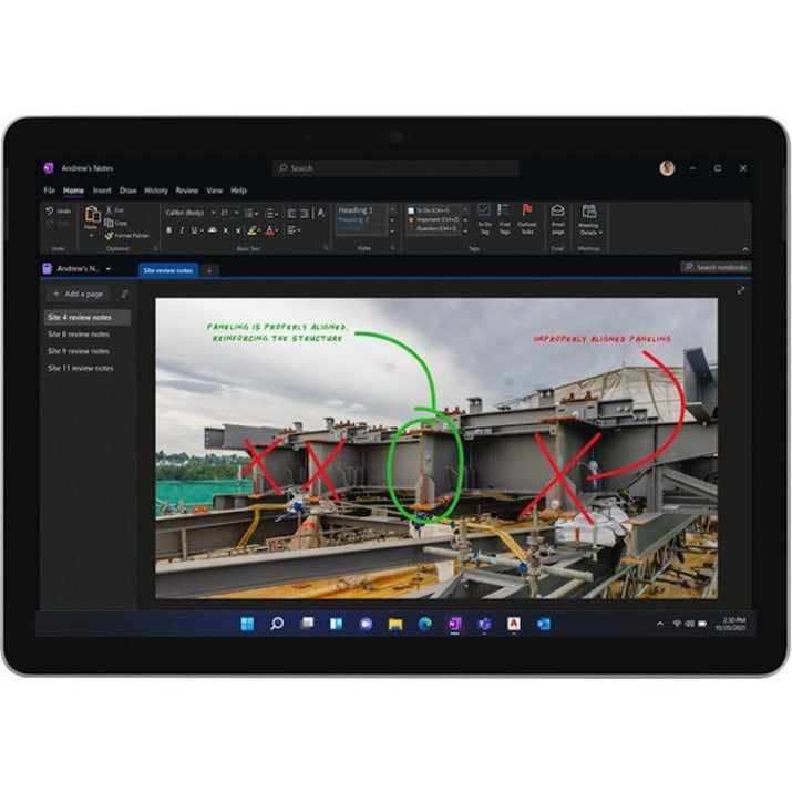 Tablette Microsoft Surface Go 3 - 10,5" - Core i3 10e génération i3-10100Y Dual-core (2 cœurs) 1,30 GHz - 8 Go RAM - 128 Go SSD - Windows 11 Pro - Platinum 8VD-00001