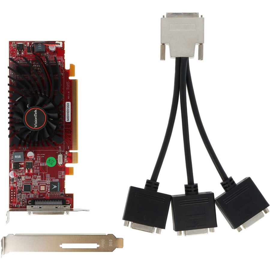 Carte graphique VisionTek ATI Radeon HD 5450 - 512 Mo DDR3 SDRAM - Profil bas 900344