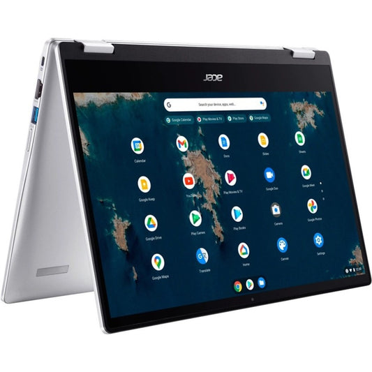 Acer Chromebook Spin 314 CP314-1H CP314-1H-C053 Chromebook convertible 2 en 1 à écran tactile 14" - HD - 1366 x 768 - Intel Celeron N4500 Dual-core (2 cœurs) 1,10 GHz - 4 Go de RAM totale - 64 Go de mémoire flash - Argent pur NX.AY4AA.002