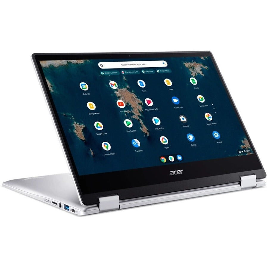 Acer Chromebook Spin 314 CP314-1H CP314-1H-C053 Chromebook convertible 2 en 1 à écran tactile 14" - HD - 1366 x 768 - Intel Celeron N4500 Dual-core (2 cœurs) 1,10 GHz - 4 Go de RAM totale - 64 Go de mémoire flash - Argent pur NX.AY4AA.002