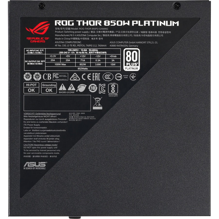Bloc d'alimentation Asus ROG Thor Platinum 850 W ROG-THOR-850P2-GAMING