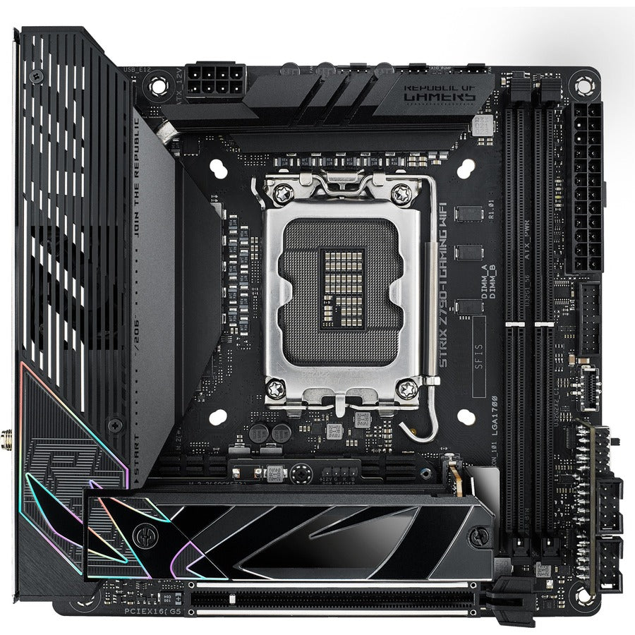 Carte mère de bureau gaming Asus ROG Strix STRIX Z790-I GAMING WIFI - Chipset Intel Z790 - Socket LGA-1700 - Mini ITX ROGSTRIXZ790-IGAMINGWIFI