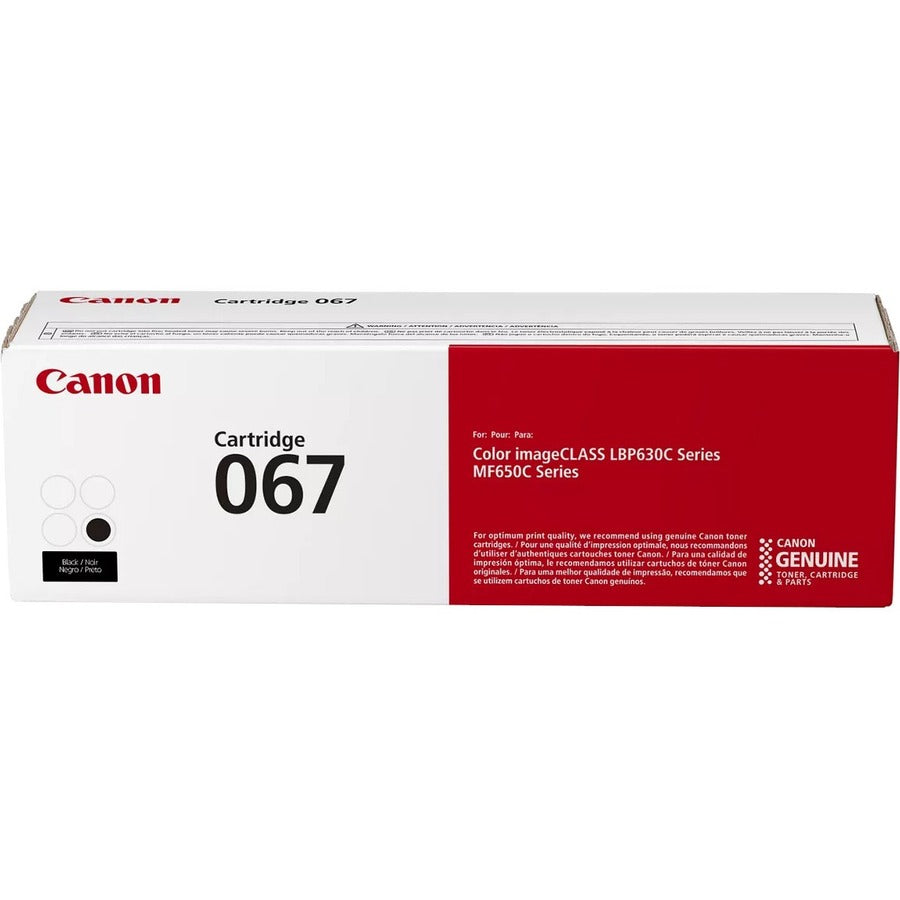 Cartouche de toner laser d'origine Canon 067 à rendement standard - Noir - 1 paquet 5102C001