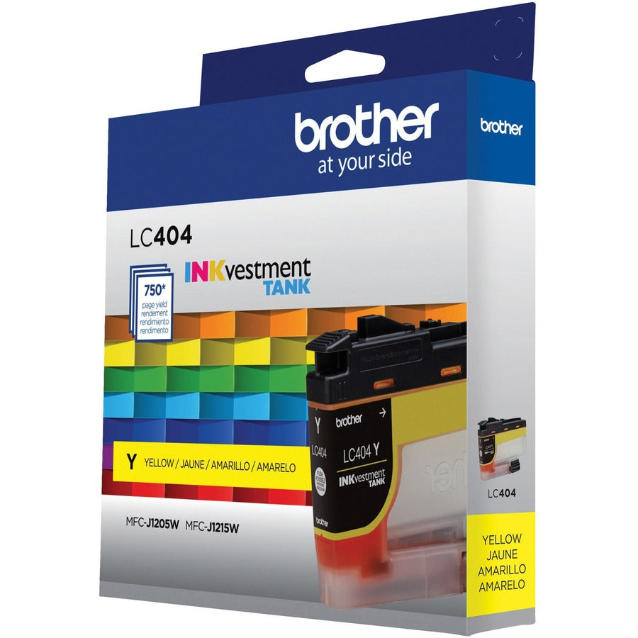 Brother INKvestment LC404Y Original Standard Yield Inkjet Ink Cartridge - Single Pack - Yellow - 1 Each LC404YS