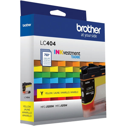 Brother INKvestment LC404Y Original Standard Yield Inkjet Ink Cartridge - Single Pack - Yellow - 1 Each LC404YS
