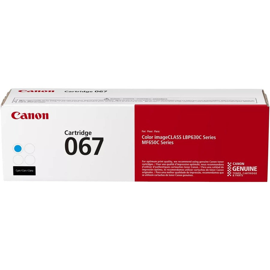 Canon 067 Original Standard Yield Laser Toner Cartridge - Cyan - 1 Pack 5101C001