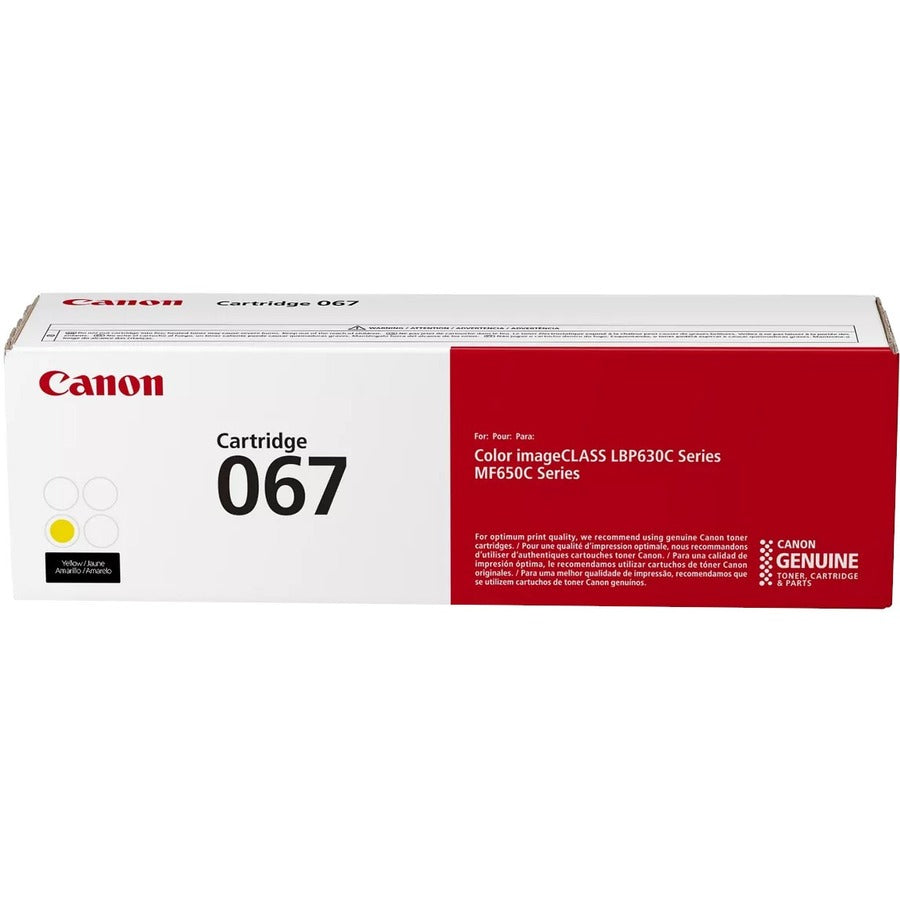 Cartouche de toner laser d'origine Canon 067 à rendement standard - Jaune - 1 paquet 5099C001