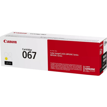 Cartouche de toner laser d'origine Canon 067 à rendement standard - Jaune - 1 paquet 5099C001