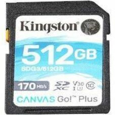 Carte mémoire Kingston Canvas Go! Plus 512 Go Classe 10/UHS-I (U3) V30 SDXC SDG3/512GBCR