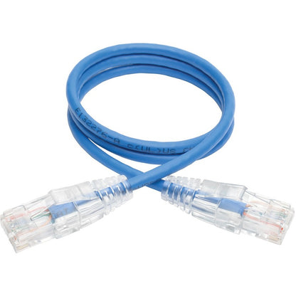 Câble de raccordement UTP moulé fin Cat6 Gigabit sans accroc Tripp Lite (RJ45 M/M), bleu, 2 pieds N201-S02-BL