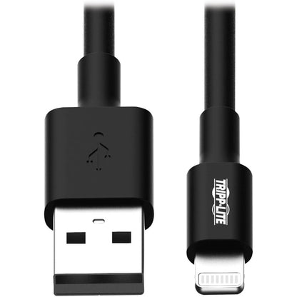 Tripp Lite 10in Lightning USB/Sync Charge Cable for Apple Iphone / Ipad Black 10" M100-10N-BK