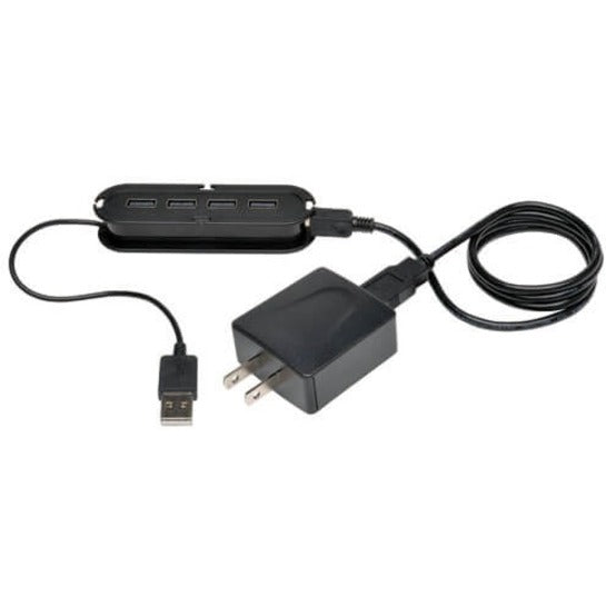 Tripp Lite 4-Port USB 2.0 Hi-Speed Ultra-Mini Hub with Power Adapter U222-004-R