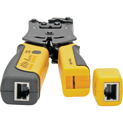 Pince à sertir pour câbles RJ11/RJ12/RJ45 avec testeur de câbles intégré T100-001-TST