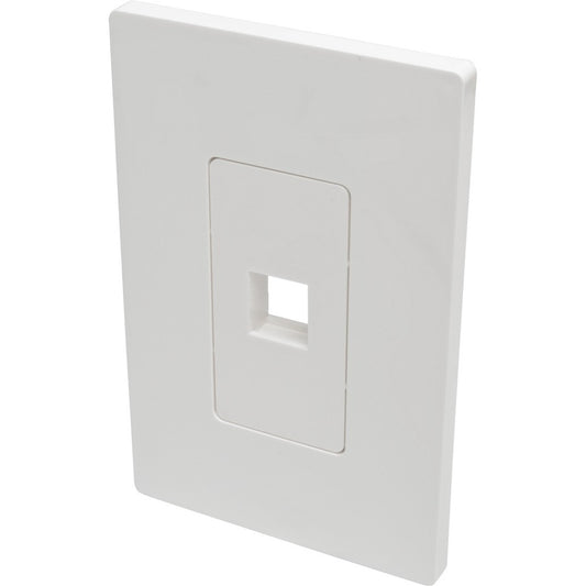 Plaque murale universelle à 1 port pour commutateur simple Tripp Lite, blanche N080-101