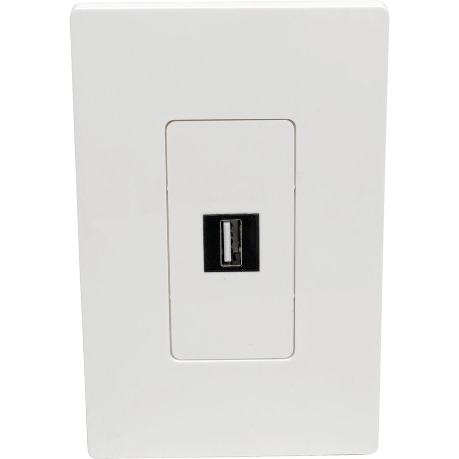 Tripp Lite 1-Port Single-Gang Universal Keystone Wallplate, White N080-101