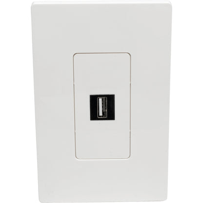 Tripp Lite 1-Port Single-Gang Universal Keystone Wallplate, White N080-101