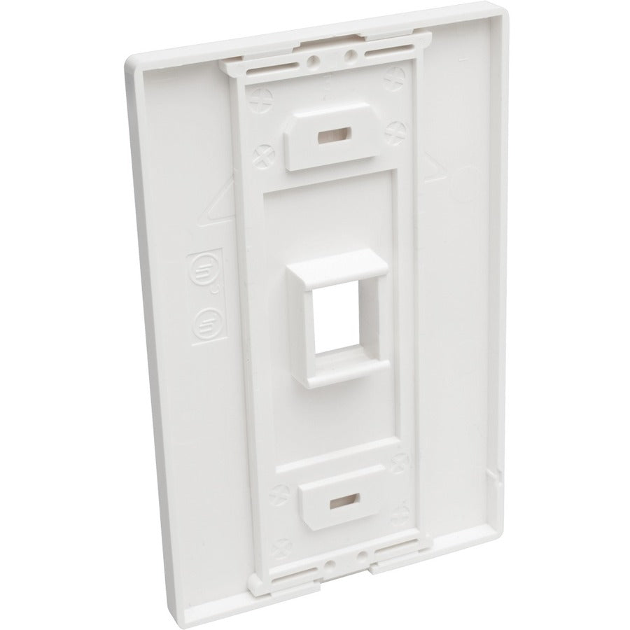 Tripp Lite 1-Port Single-Gang Universal Keystone Wallplate, White N080-101
