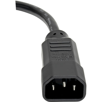 Câble d'extension de cordon d'alimentation pour ordinateur Tripp Lite 1 pi C14 à C13 10 A 18 AWG 1 pi P004-001