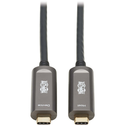 Tripp Lite USB 3.2 Gen 2 Fiber Active Optical Cable, M/M, 15 m (49 ft.) U420F-15M-D321
