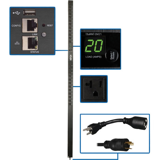 PDU surveillé monophasé de 1,9 kW PDUMNV20LX de Tripp Lite PDUMNV20LX