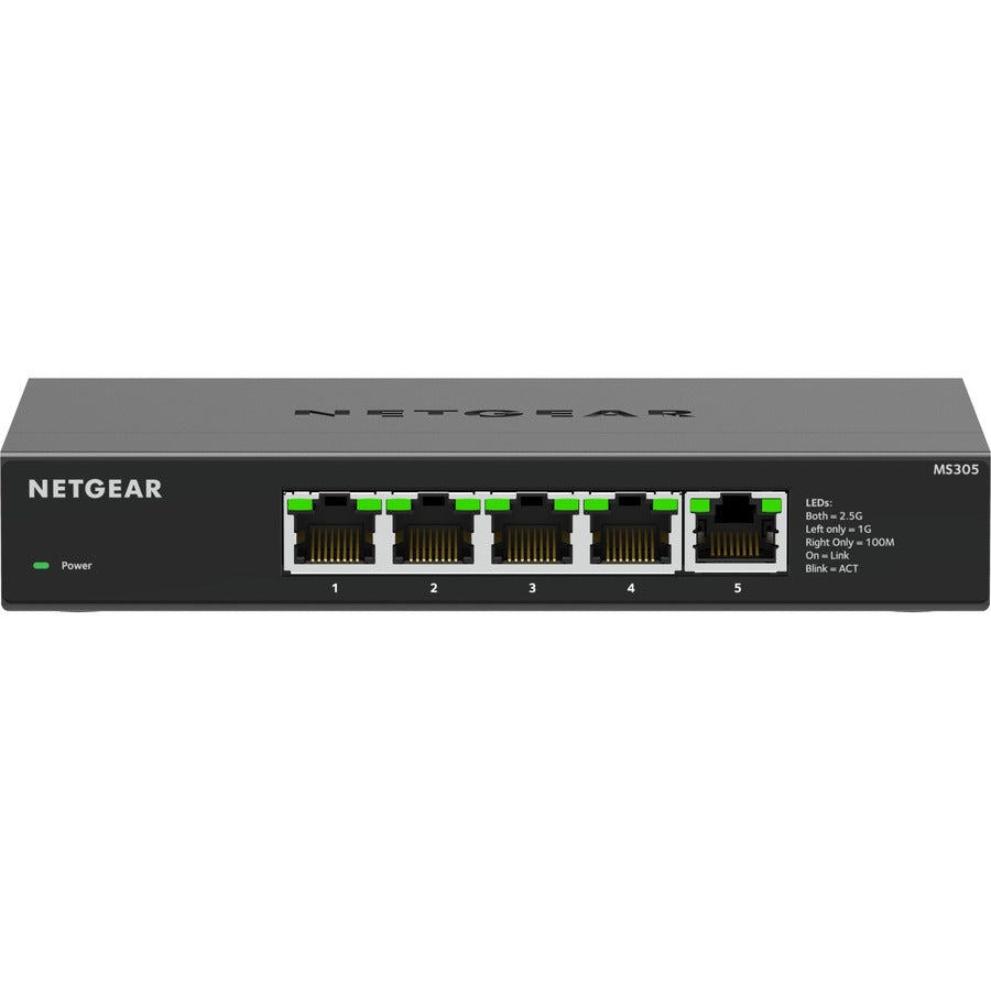 Commutateur Ethernet non géré multi-Gigabit (2,5 G) à 5 ports Netgear MS305-100NAS