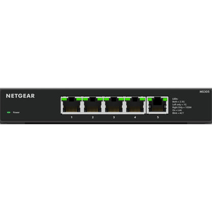 Commutateur Ethernet non géré multi-Gigabit (2,5 G) à 5 ports Netgear MS305-100NAS