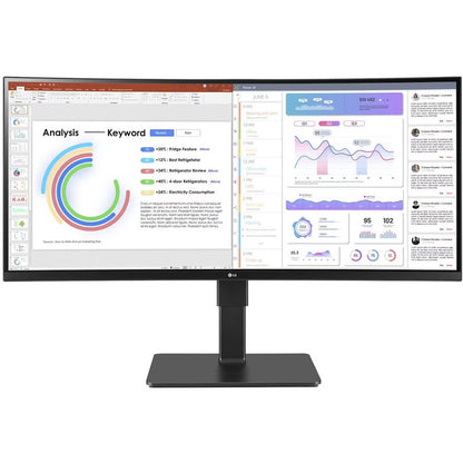 Moniteur LED incurvé LG Ultrawide 34BQ77QB-B 34" avec webcam UW-QHD - 21:9 - Noir texturé 34BQ77QB-B