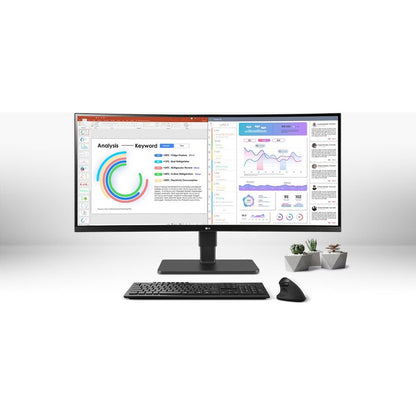 Moniteur LED incurvé LG Ultrawide 34BQ77QB-B 34" avec webcam UW-QHD - 21:9 - Noir texturé 34BQ77QB-B