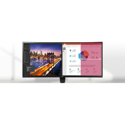 Moniteur LED incurvé LG Ultrawide 34BQ77QB-B 34" avec webcam UW-QHD - 21:9 - Noir texturé 34BQ77QB-B