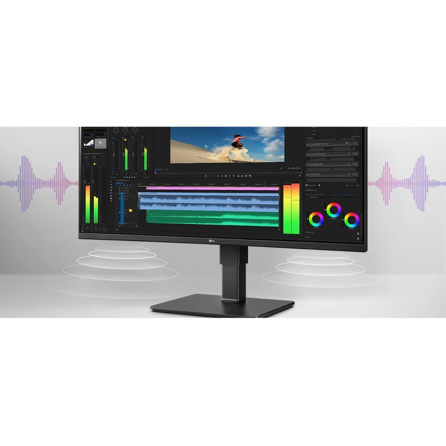 Moniteur LED incurvé LG Ultrawide 34BQ77QB-B 34" avec webcam UW-QHD - 21:9 - Noir texturé 34BQ77QB-B