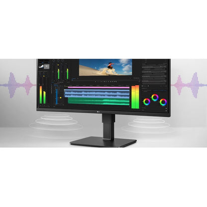 Moniteur LED incurvé LG Ultrawide 34BQ77QB-B 34" avec webcam UW-QHD - 21:9 - Noir texturé 34BQ77QB-B