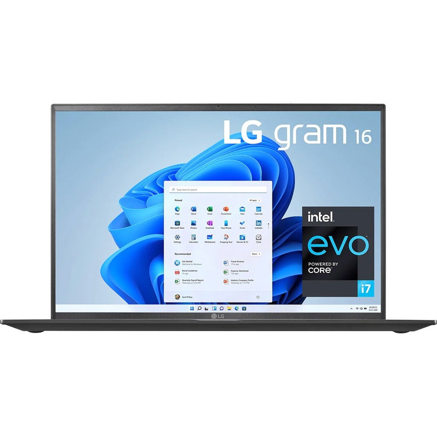 Ordinateur portable LG gram 14Z90R-N.AP52A8 14" - WUXGA - 1920 x 1200 - Intel Core i7 13e génération i7-1360P Dodeca-core (12 cœurs) 2,20 GHz - Plateforme Intel Evo - 16 Go de RAM totale - 1 To de SSD - Noir obsidienne 14Z90R-N.AP52A8