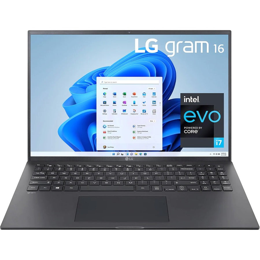 Ordinateur portable LG gram 14Z90R-N.AP52A8 14" - WUXGA - 1920 x 1200 - Intel Core i7 13e génération i7-1360P Dodeca-core (12 cœurs) 2,20 GHz - Plateforme Intel Evo - 16 Go de RAM totale - 1 To de SSD - Noir obsidienne 14Z90R-N.AP52A8