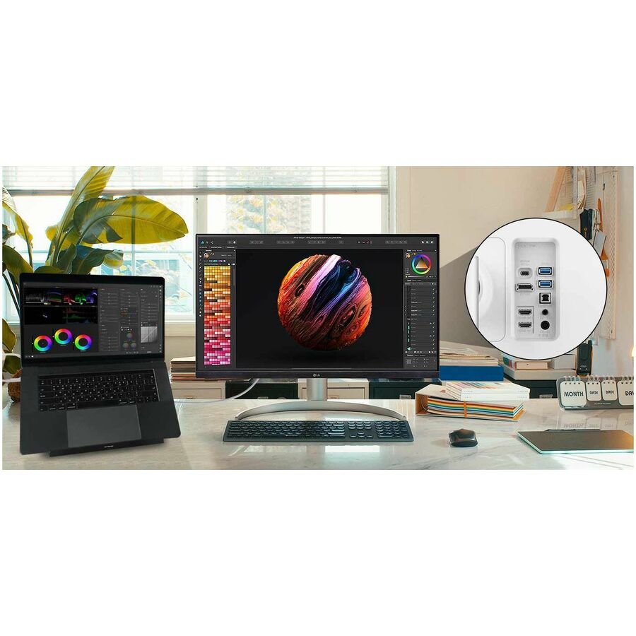 Moniteur LCD 4K UHD 27" LG UltraFine 27UQ850-W - 16:9 - Noir 27UQ850-W