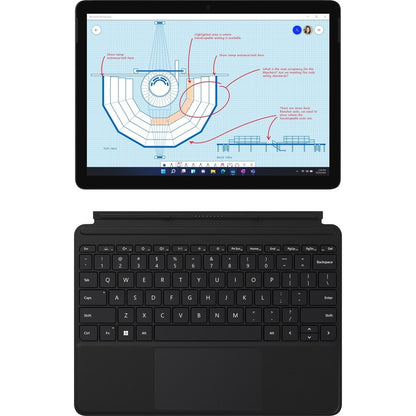 Tablette Microsoft Surface Go 3 - 10,5" - Pentium Gold 10e génération i3-10100Y Dual-core (2 cœurs) 1,30 GHz - 8 Go RAM - 128 Go SSD - Windows 11 Pro - Noir 8VD-00017