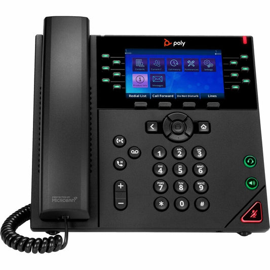 Téléphone IP Poly VVX 450 - Filaire - Filaire - Bureau, Montage mural - Noir 89K71AA#ABA