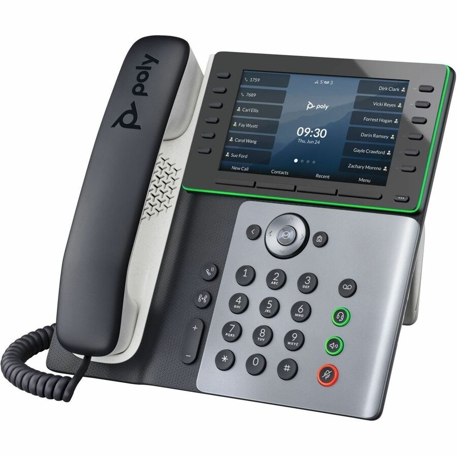 Téléphone IP Poly Edge E550 - Filaire - Filaire/Sans Fil - Bluetooth, Wi-Fi - Bureau, Montage Mural - Noir 82M91AA