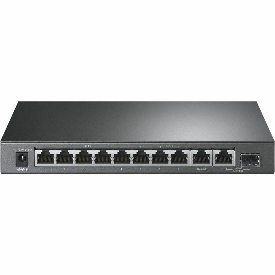 Commutateur de bureau Gigabit 10 ports TP-Link avec 6 ports PoE+ et 2 ports PoE++ TL-SG1210PP