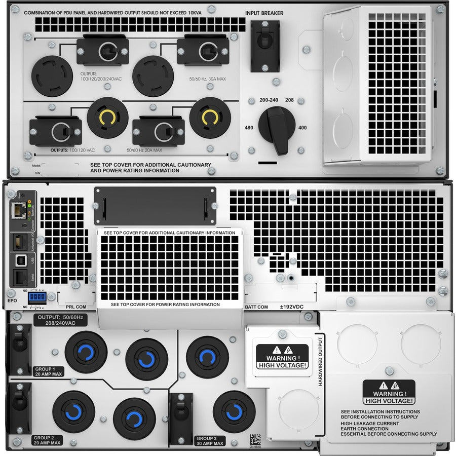 APC by Schneider Electric Smart-UPS SRT 10kVA RM avec transformateur abaisseur 208/240V à 120V 10kVA SRT10KRMXLT-10KTF