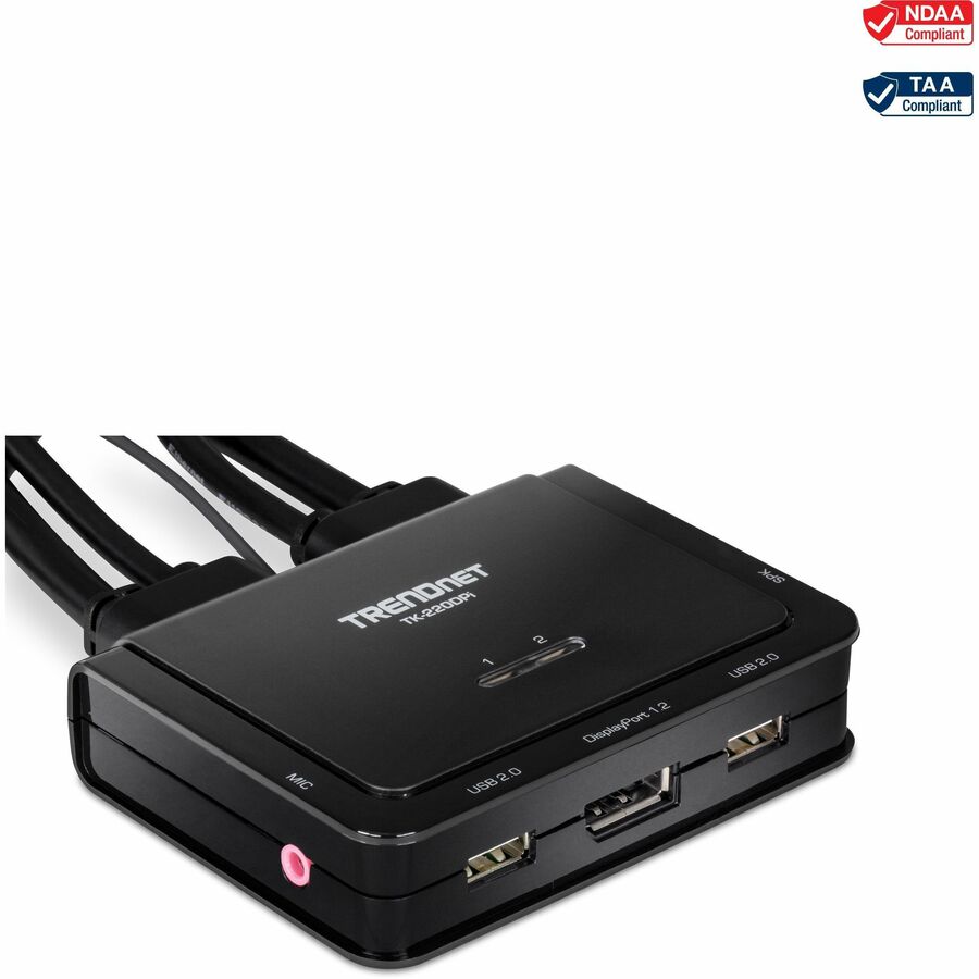 Commutateur KVM DisplayPort 4K à 2 ports TRENDnet TK-220DPi (v1.0R) TK-220DPI